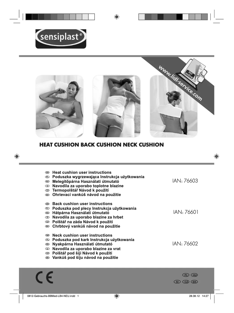 Page n°1 - Manuel utilisateur Sensiplast IAN 76601