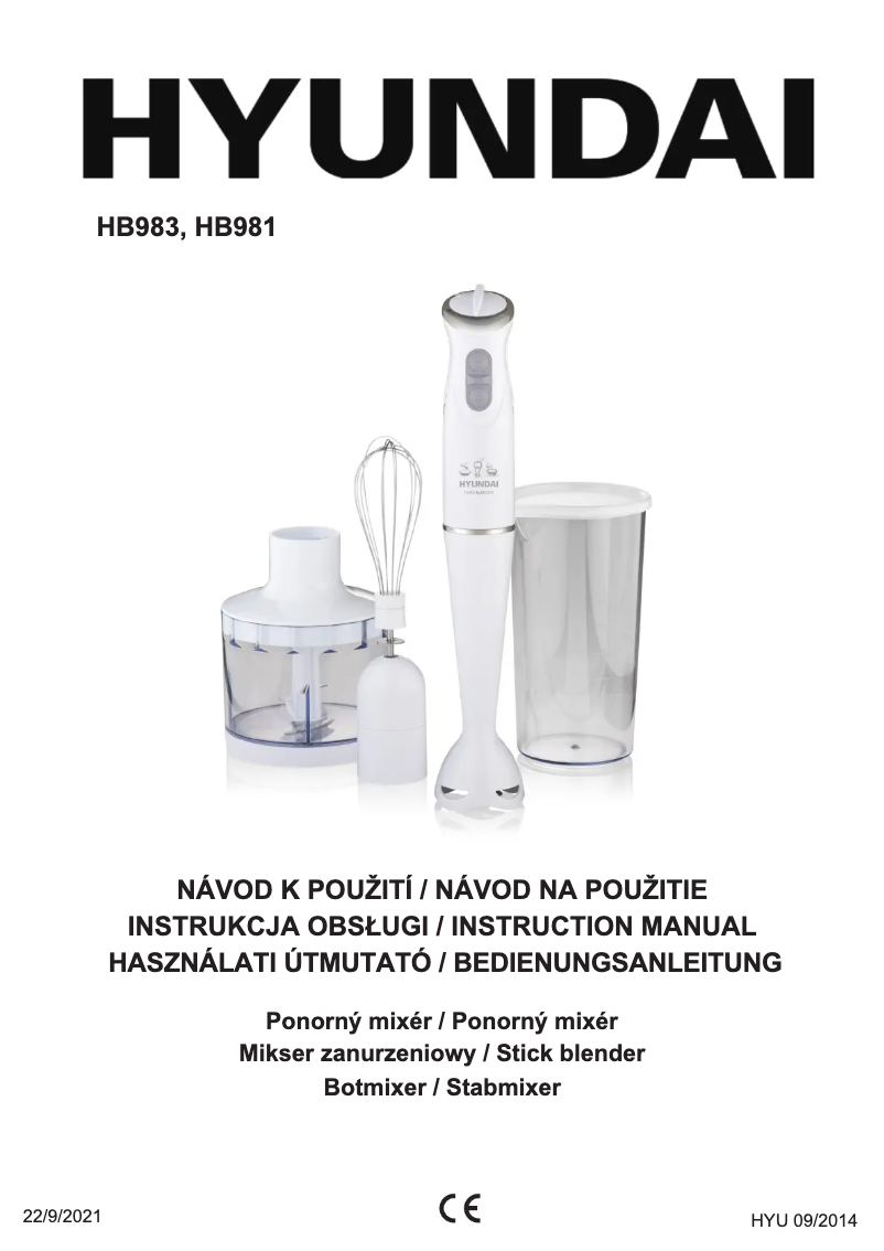 Page n°1 - Manuel utilisateur Hyundai HB 981