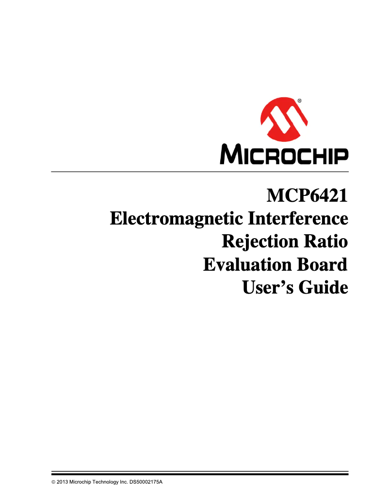 Page 1 de la notice Manuel utilisateur Microchip MCP6421