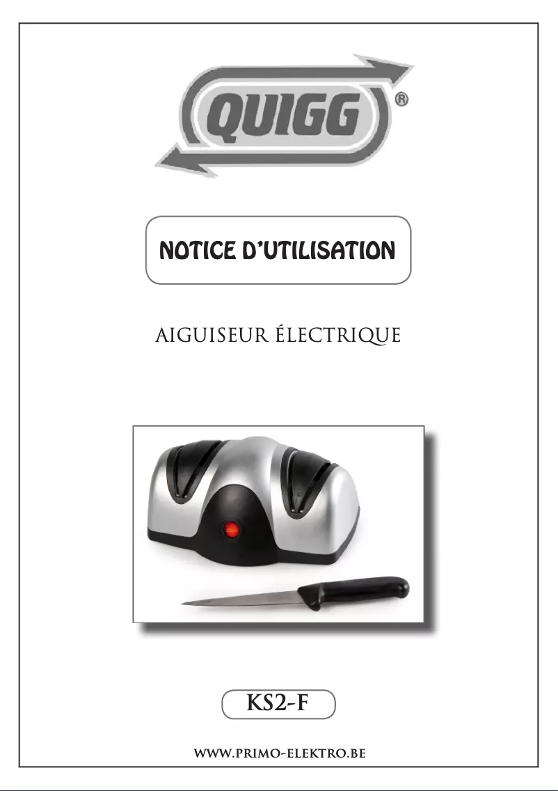 Page 1 de la notice Manuel utilisateur Quigg KS2