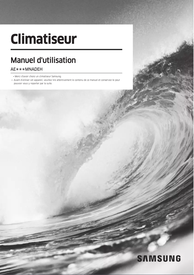 Page 1 de la notice Manuel utilisateur Samsung AE022MNADEH