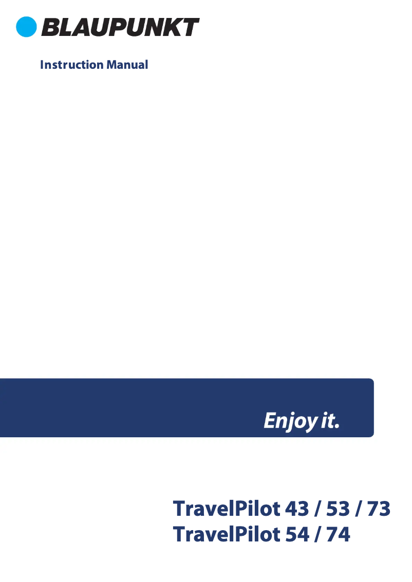 Page n°1 - Manuel utilisateur Blaupunkt TravelPilot 54