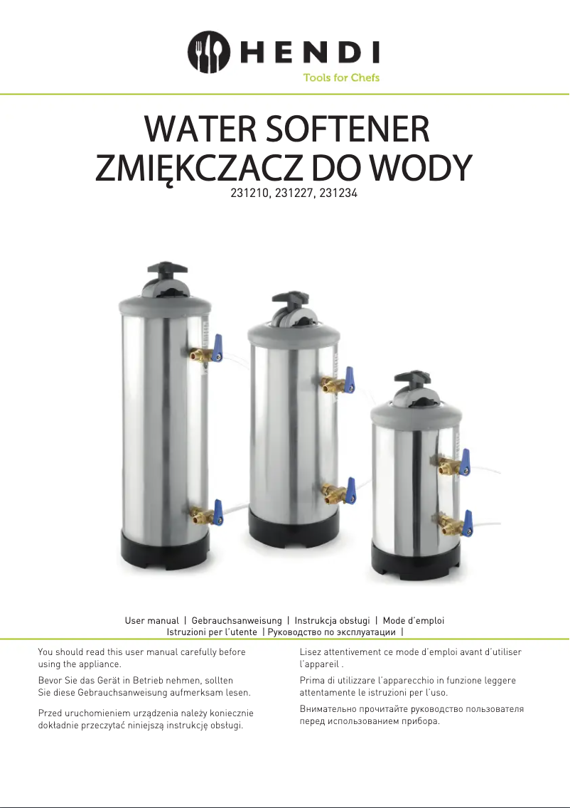 Page 1 de la notice Manuel utilisateur Hendi 231227