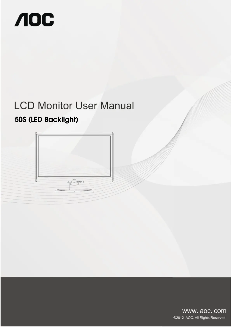 Page 1 de la notice Manuel utilisateur AOC E2350SD