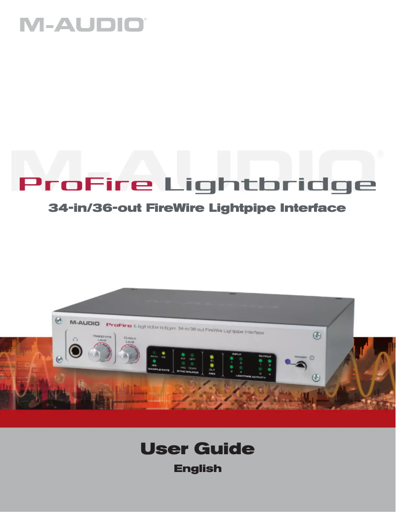 Page 1 de la notice Manuel utilisateur M-Audio ProFire Lightbridge