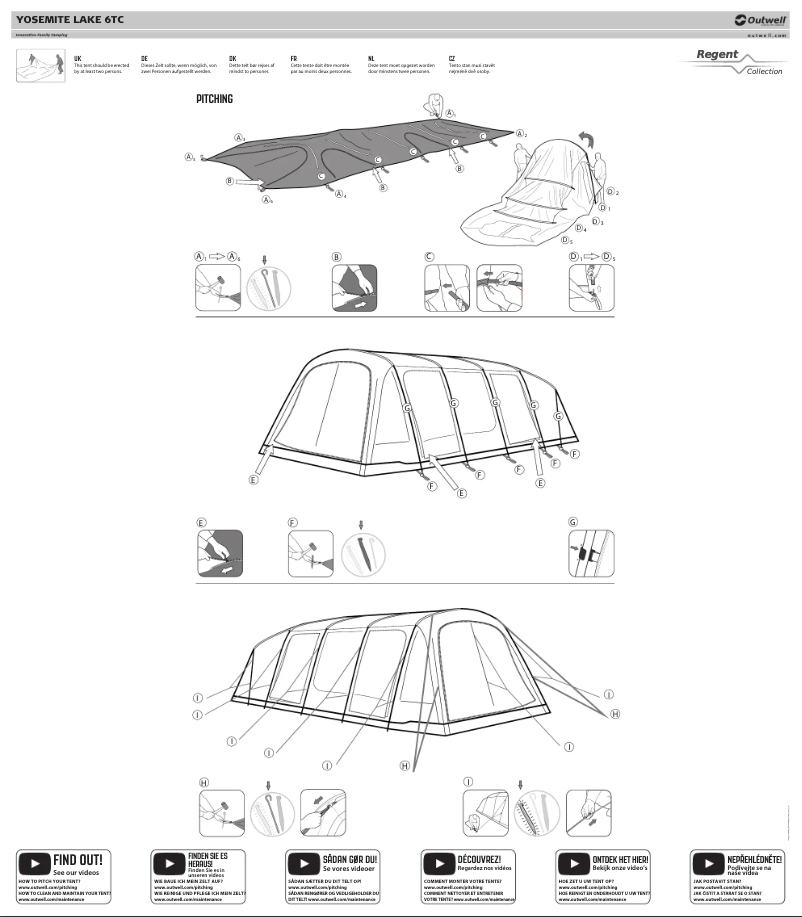 Page 1 de la notice Manuel utilisateur Outwell Yosemite Lake 6TC