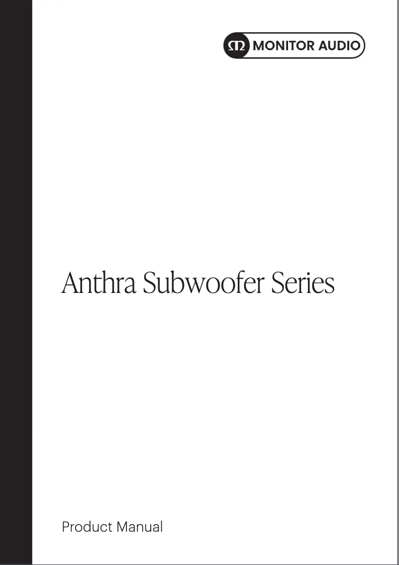 Page 1 de la notice Manuel utilisateur Monitor Audio Anthra W10