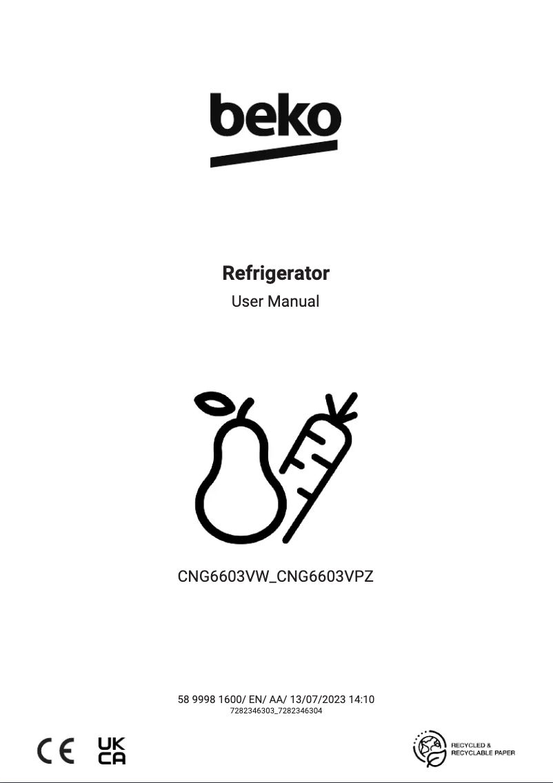 Image de la première page du manuel de l'appareil CNG6603VW