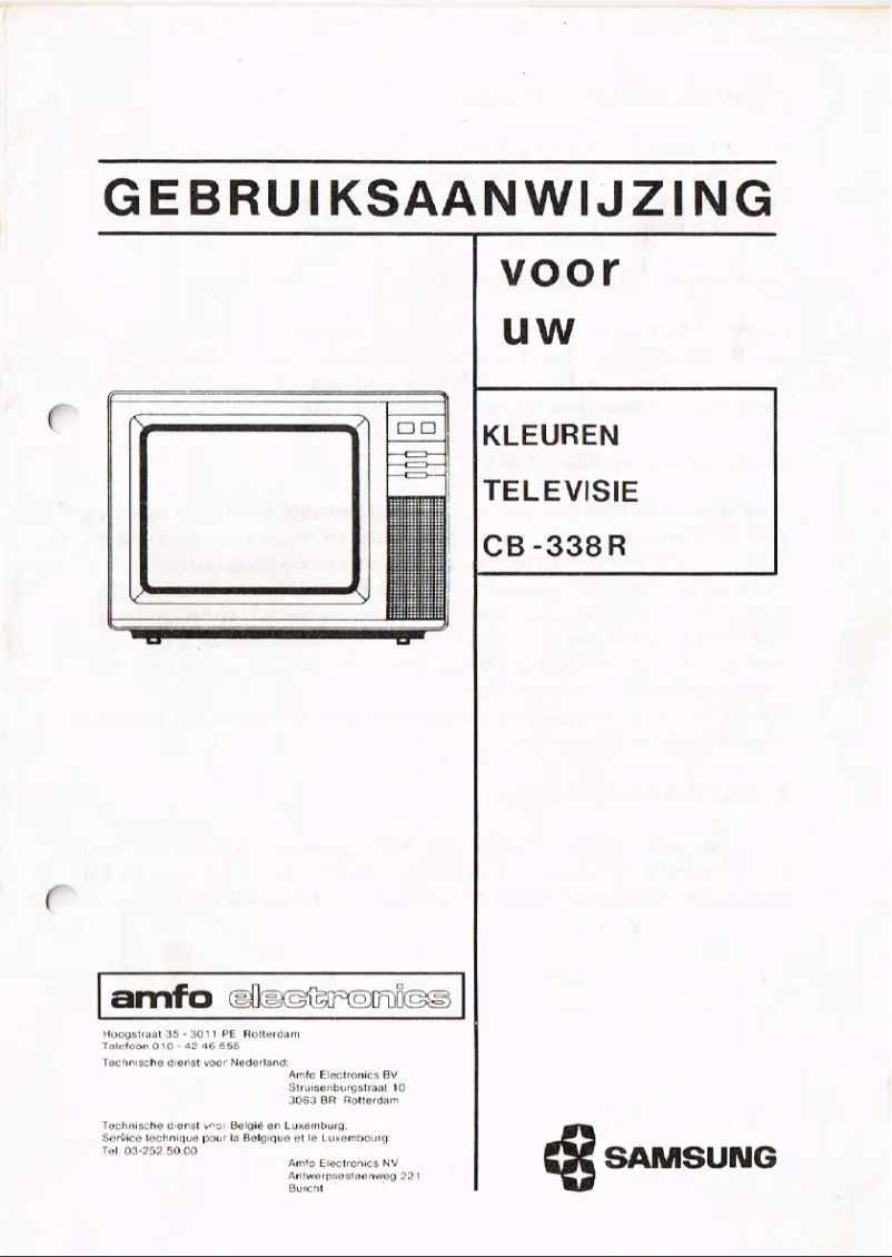 Page 1 de la notice Manuel utilisateur Samsung CB-338R