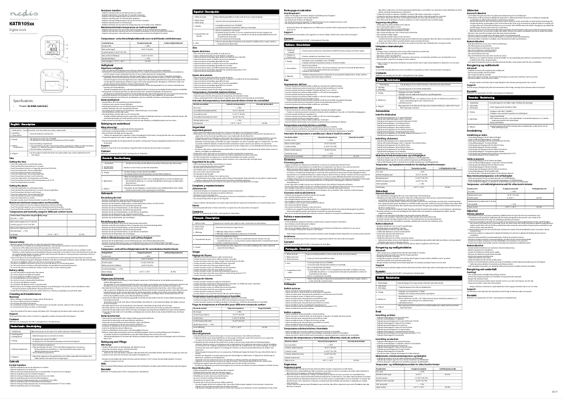 Page 1 de la notice Manuel utilisateur Nedis KATR105SI