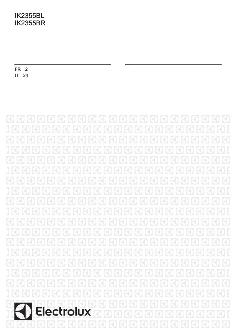 Page 1 de la notice Manuel utilisateur Electrolux IK2355BL
