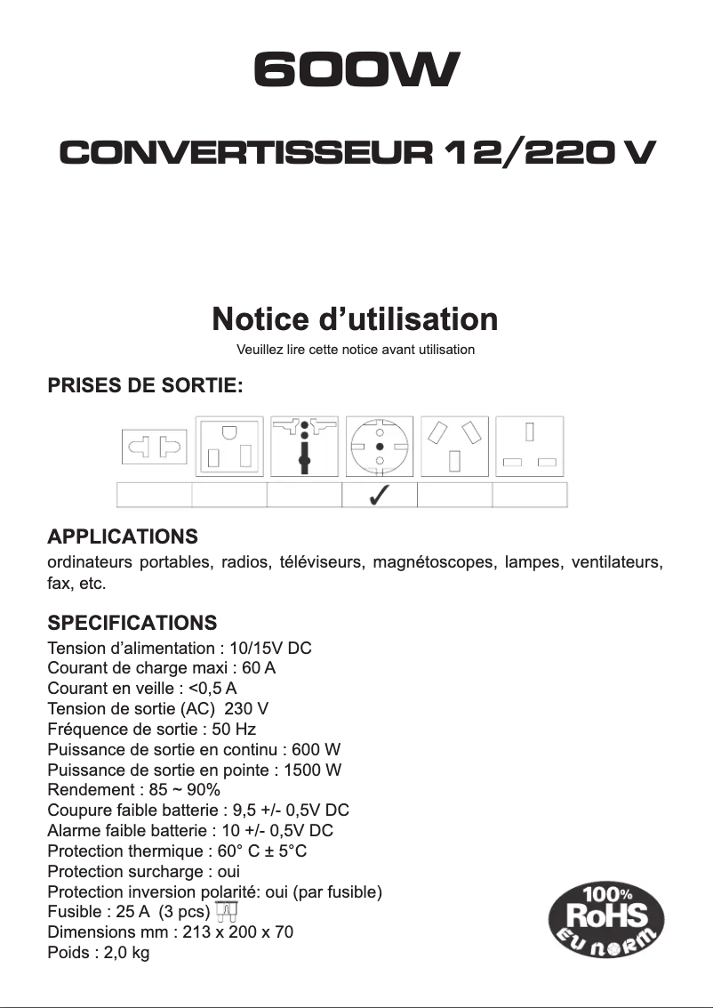 Image de la première page du manuel de l'appareil ACMA616