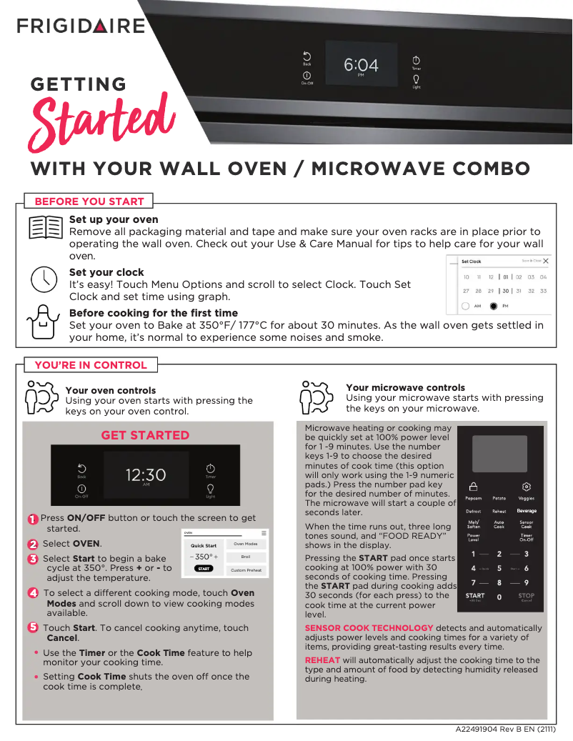 Image de la première page du manuel de l'appareil FCWM3027AS