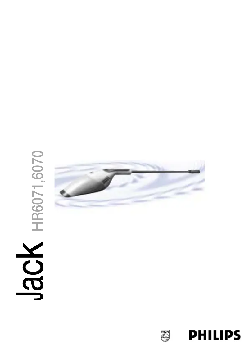 Page 1 of the manual User Manual Philips Jack HR6070