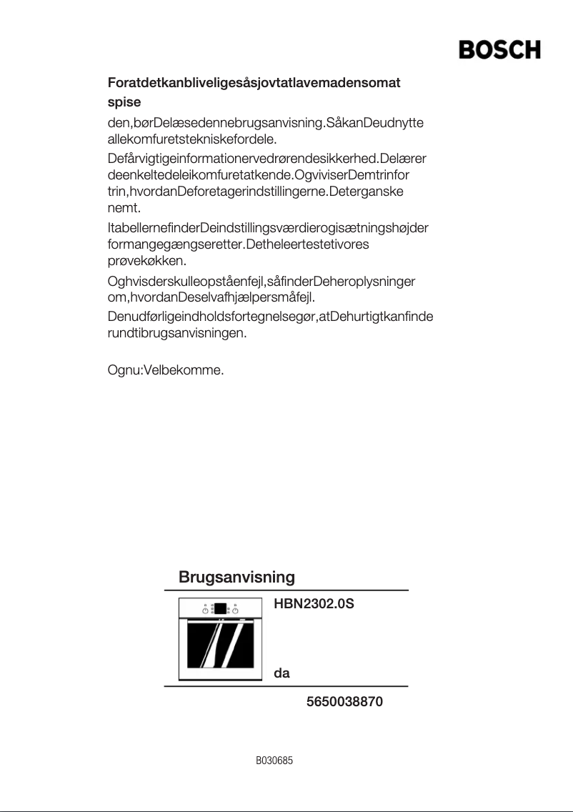 Image de la première page du manuel de l'appareil HBN230250S