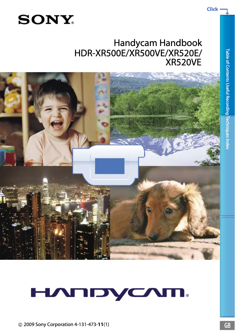 Page n°1 - Manuel utilisateur Sony HDR-XR520V