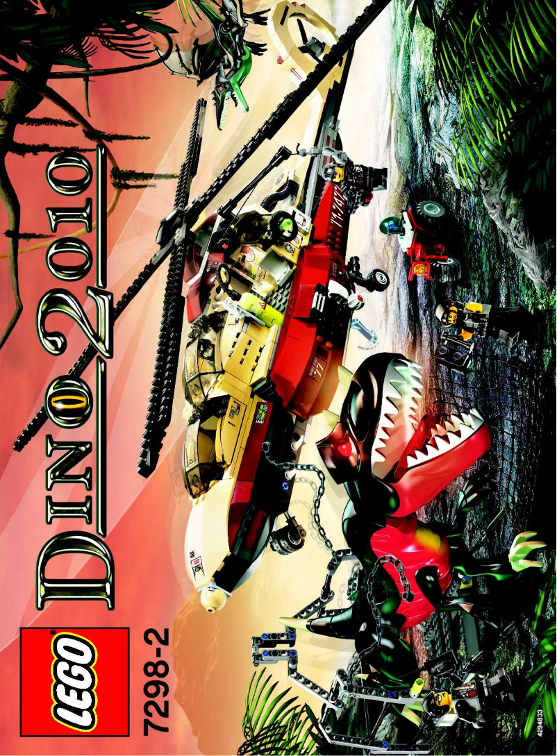 Page 1 de la notice Consignes visuelles Lego Dino 7298