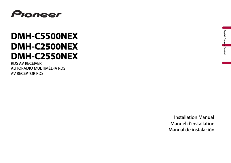 Image de la première page du manuel de l'appareil DMH-C2500NEX