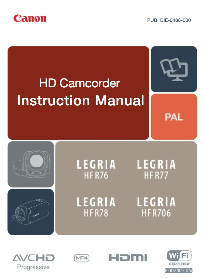 Page n°1 - Manuel utilisateur Canon LEGRIA HF R76