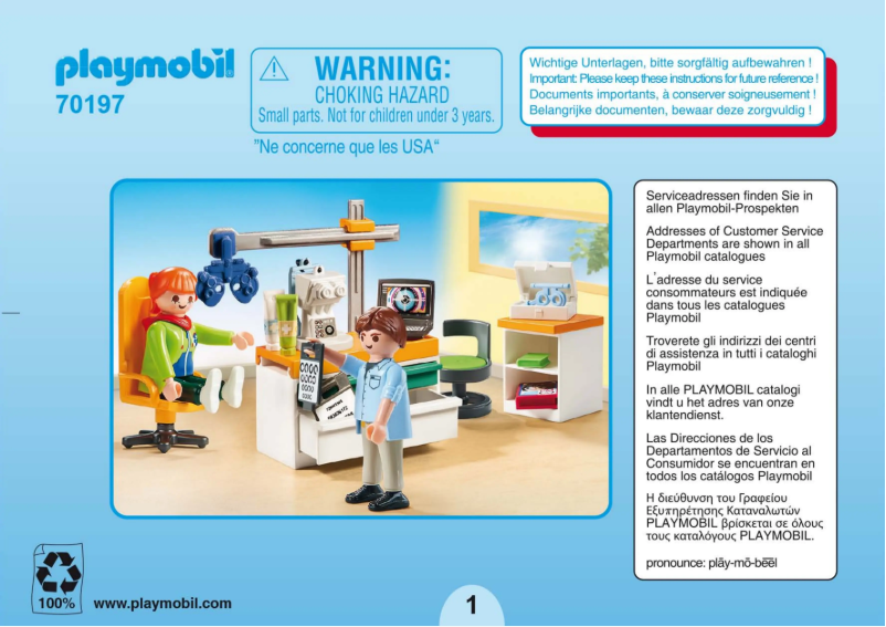 Page n°1 - Manuel utilisateur Playmobil 70197