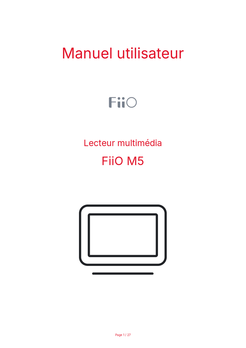 Image de la première page du manuel de l'appareil M5