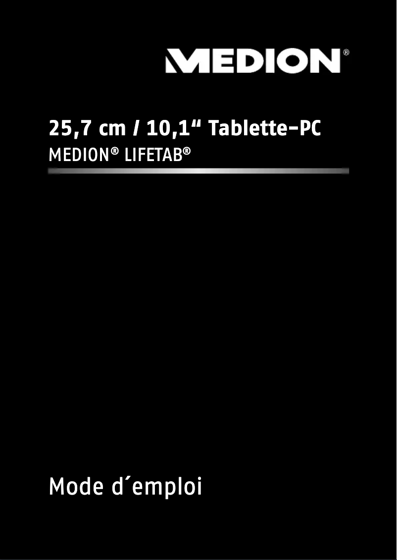 Page 1 de la notice Manuel utilisateur Medion LifeTab S1033x