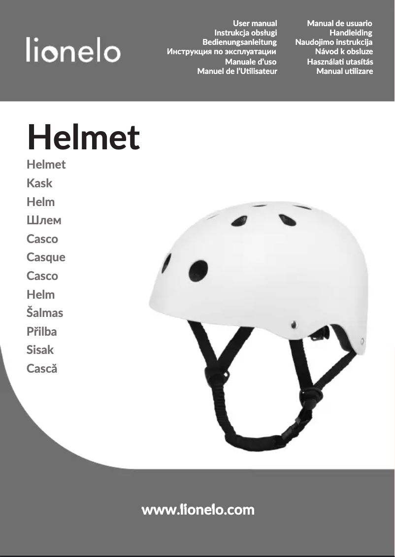 Página 1 del manual Manual de usuario Lionelo Helmet