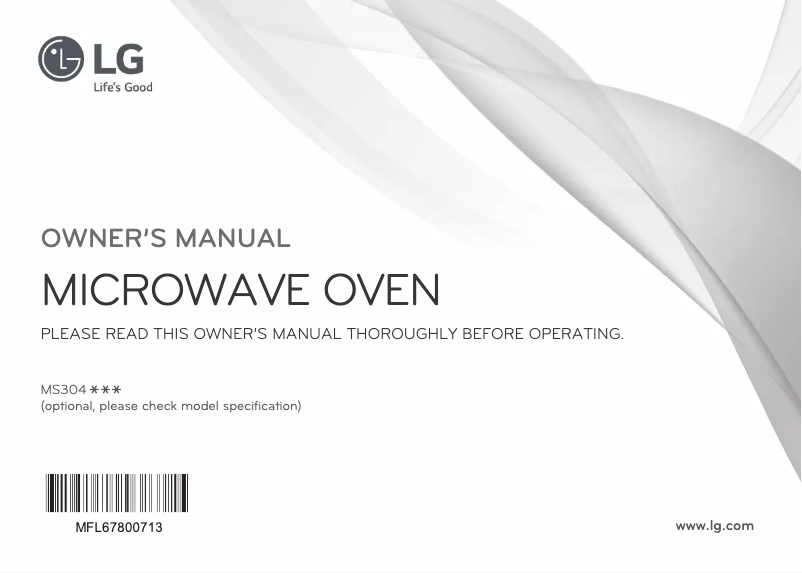Page 1 de la notice Manuel utilisateur LG MS3044S