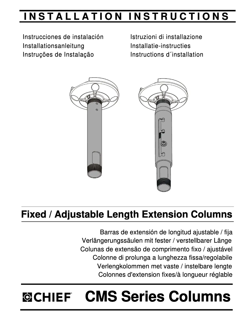 Page 1 de la notice Manuel utilisateur Chief CMS006009S