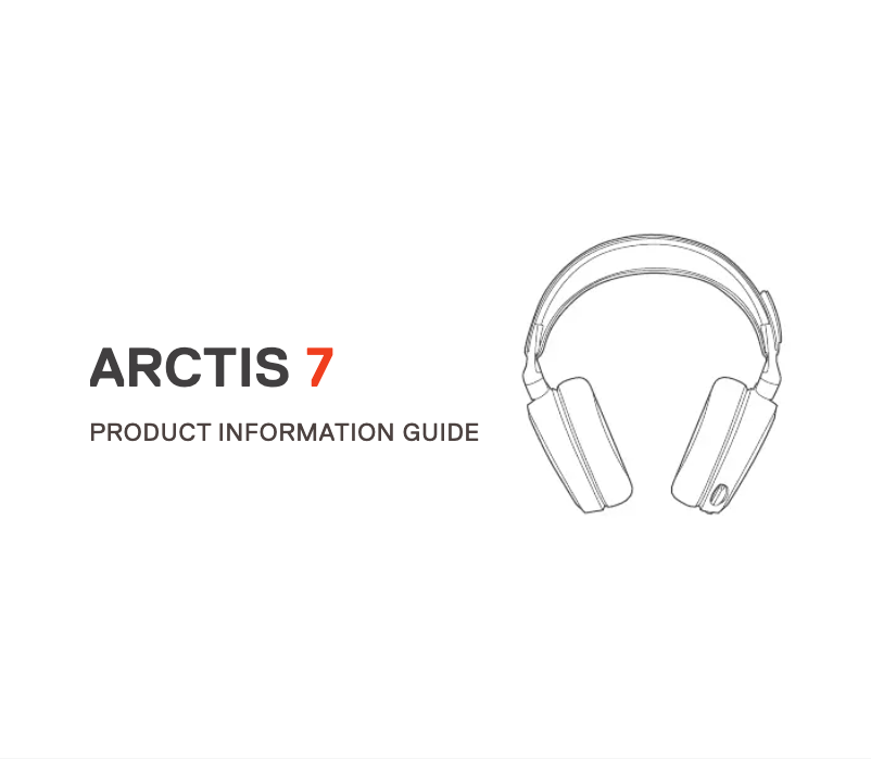 Page 1 of the manual User Manual Steelseries Arctis 7