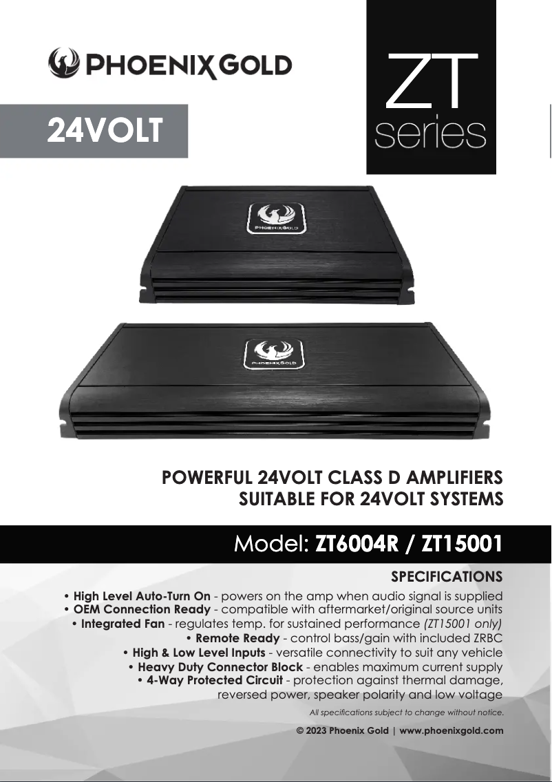 Imagen de la primera página del manual del dispositivo ZT6004R