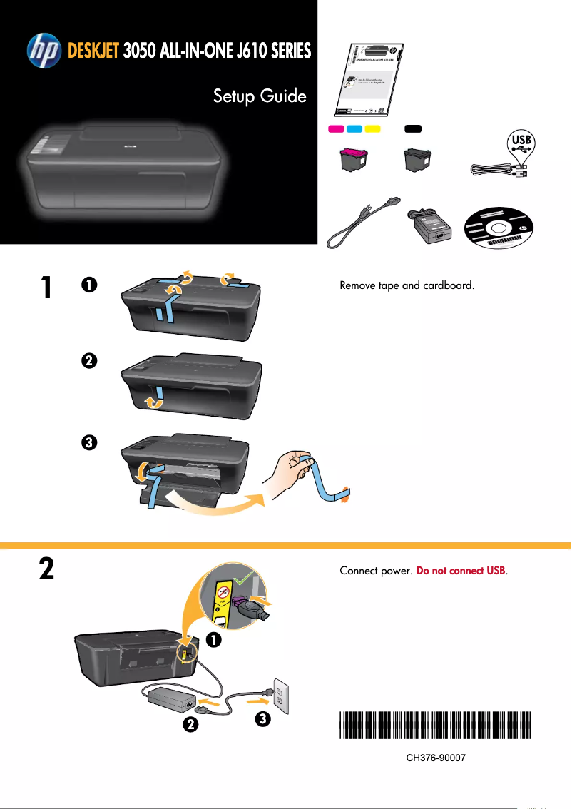 Page n°1 - Guide d'installation HP Deskjet 3050
