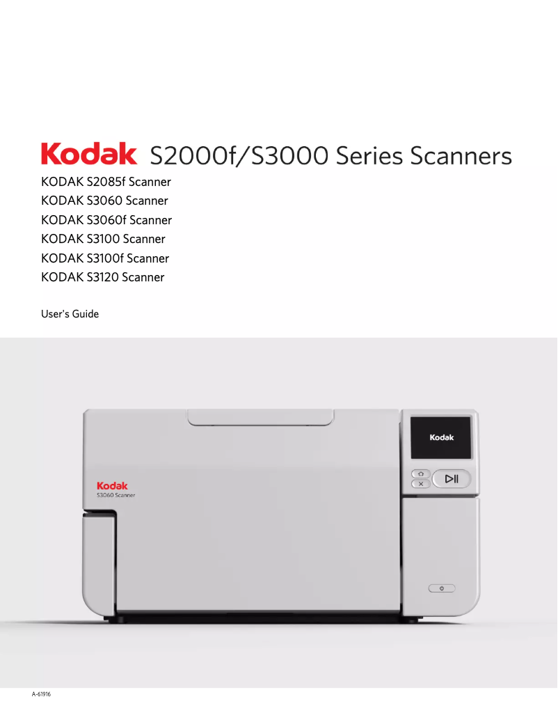 Image de la première page du manuel de l'appareil Alaris S3060F