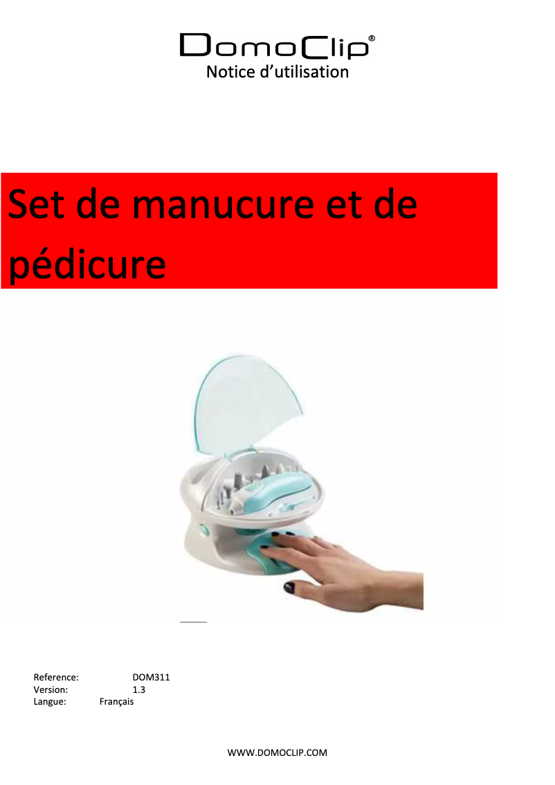 Page 1 de la notice Manuel utilisateur Domoclip DOM311