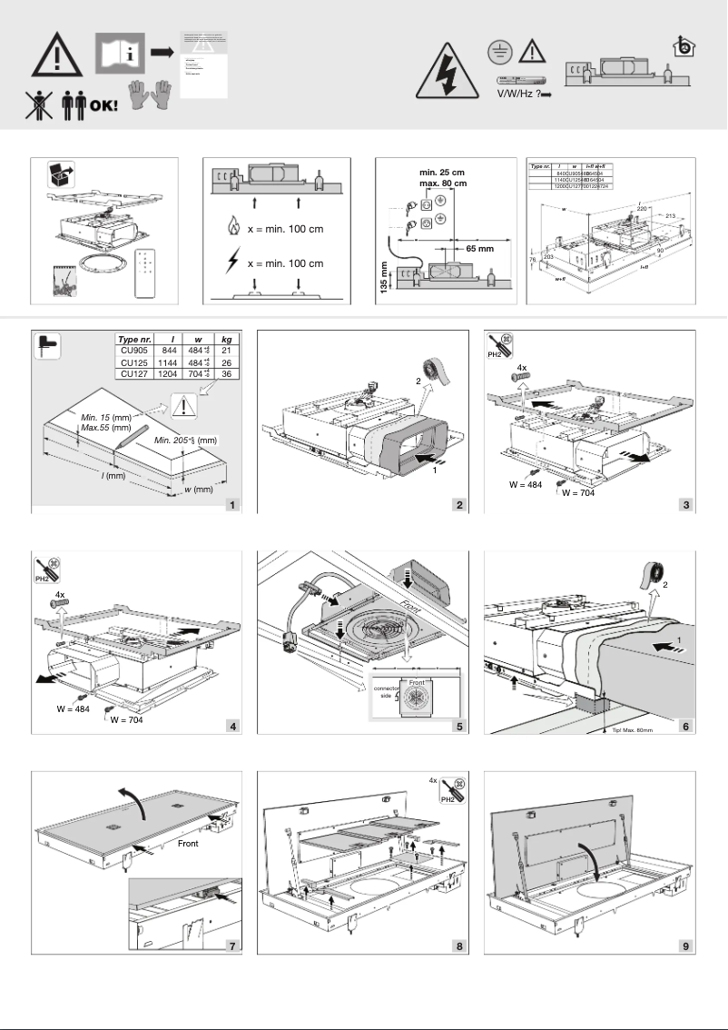 Page 1 de la notice Guide d'installation Atag CU90511RM