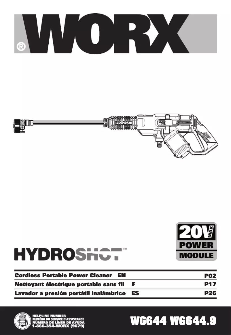 Image de la première page du manuel de l'appareil WG644