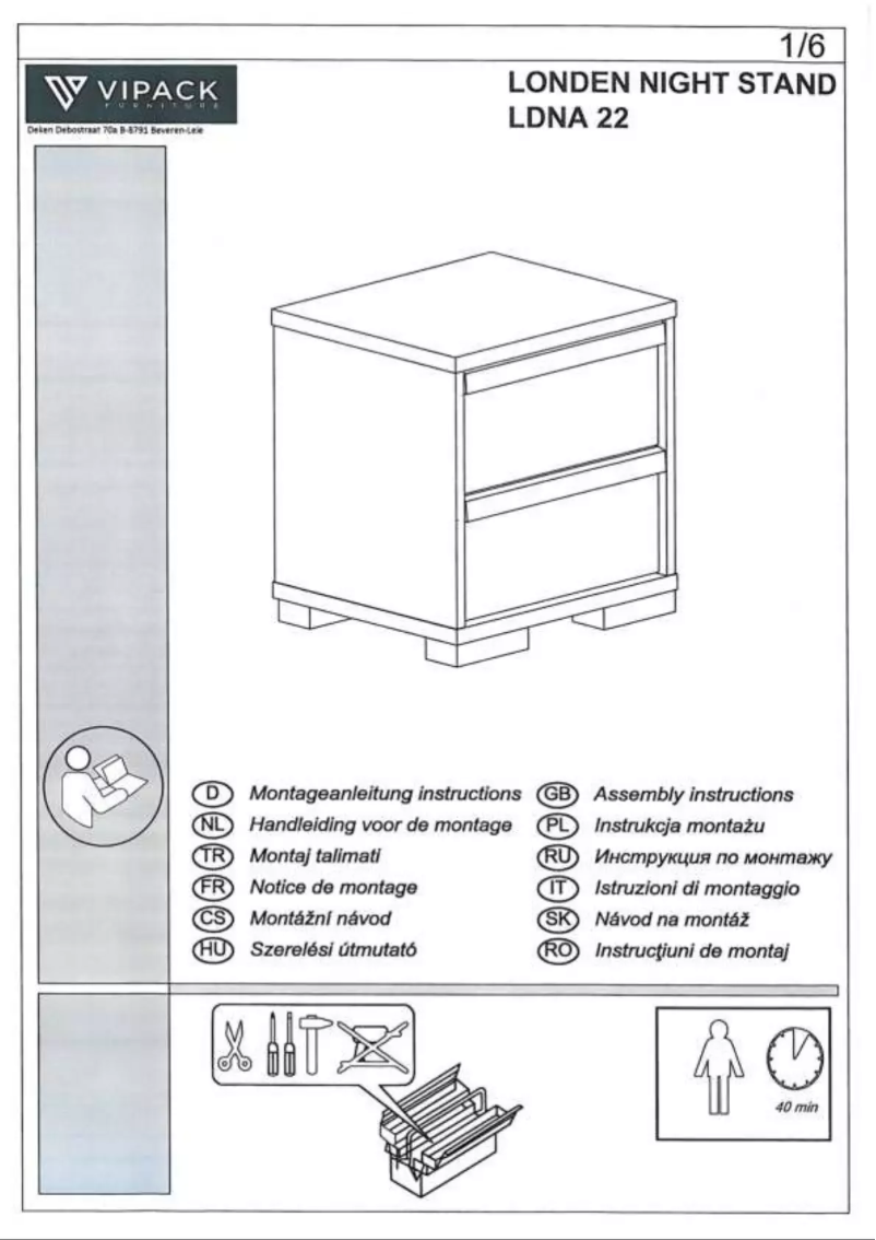 Página 1 del manual Manual de usuario Vipack London
