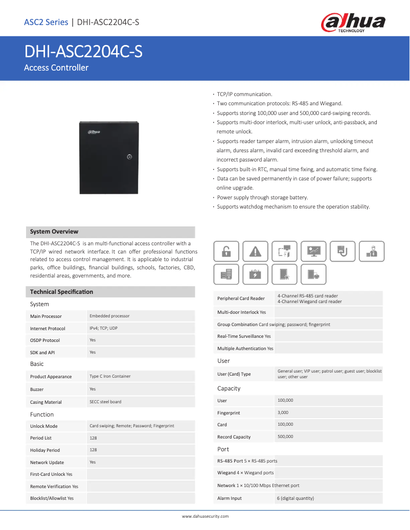 Image de la première page du manuel de l'appareil ASC2204C-S