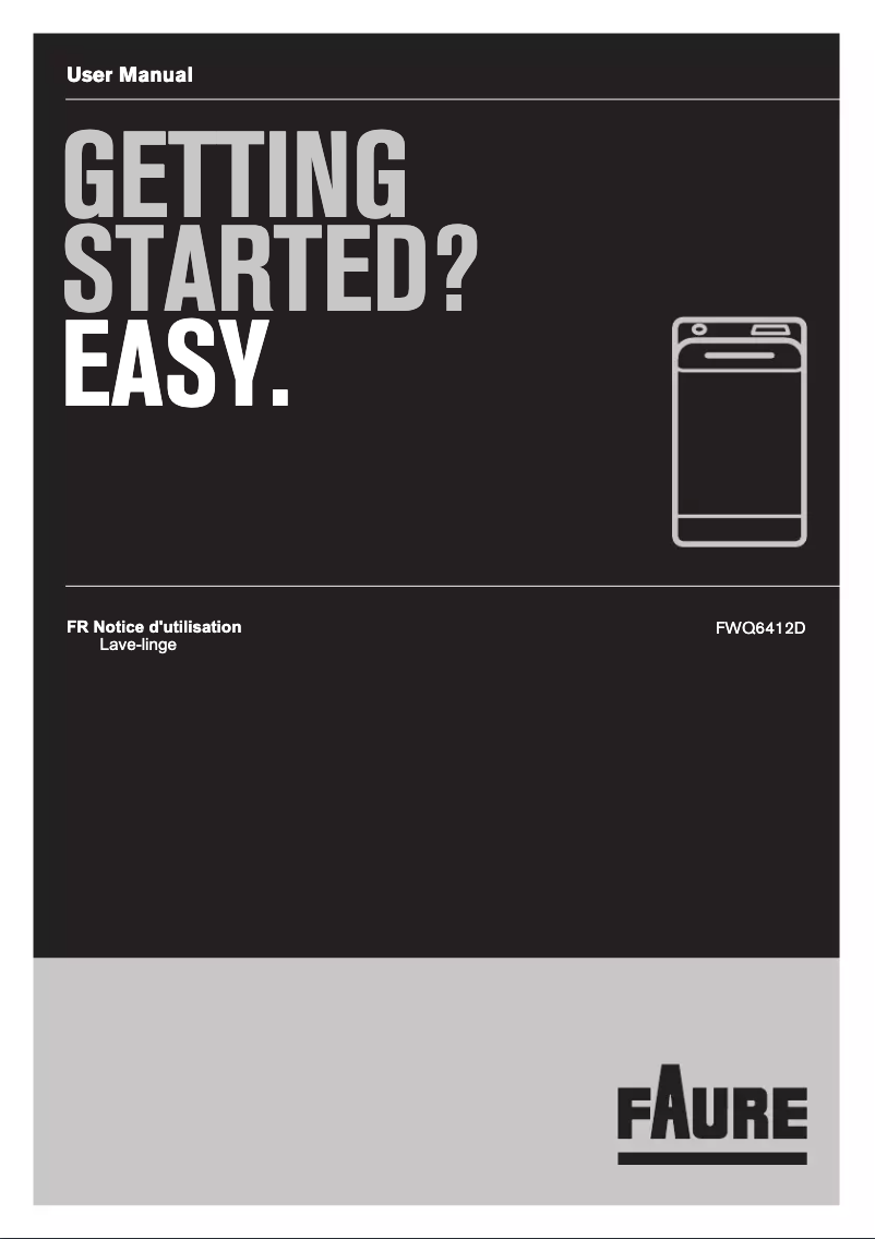 Page n°1 - Manuel utilisateur Faure FWQ6412D
