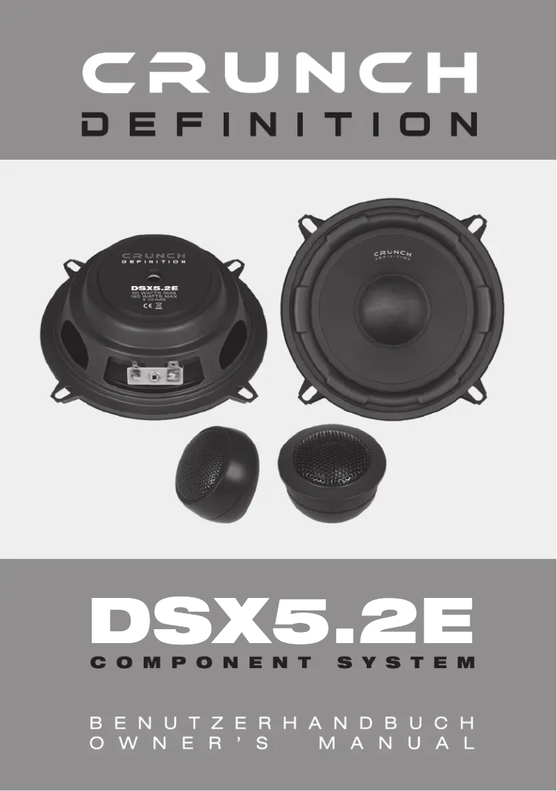 Page 1 de la notice Manuel utilisateur Crunch DSX5.2E