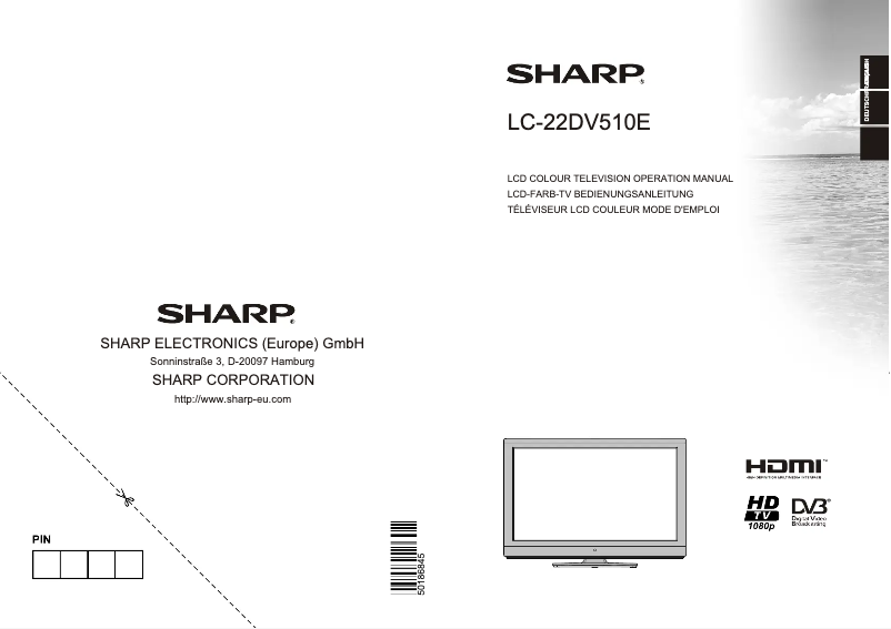 Página 1 del manual Manual de usuario Sharp LC-22DV510E