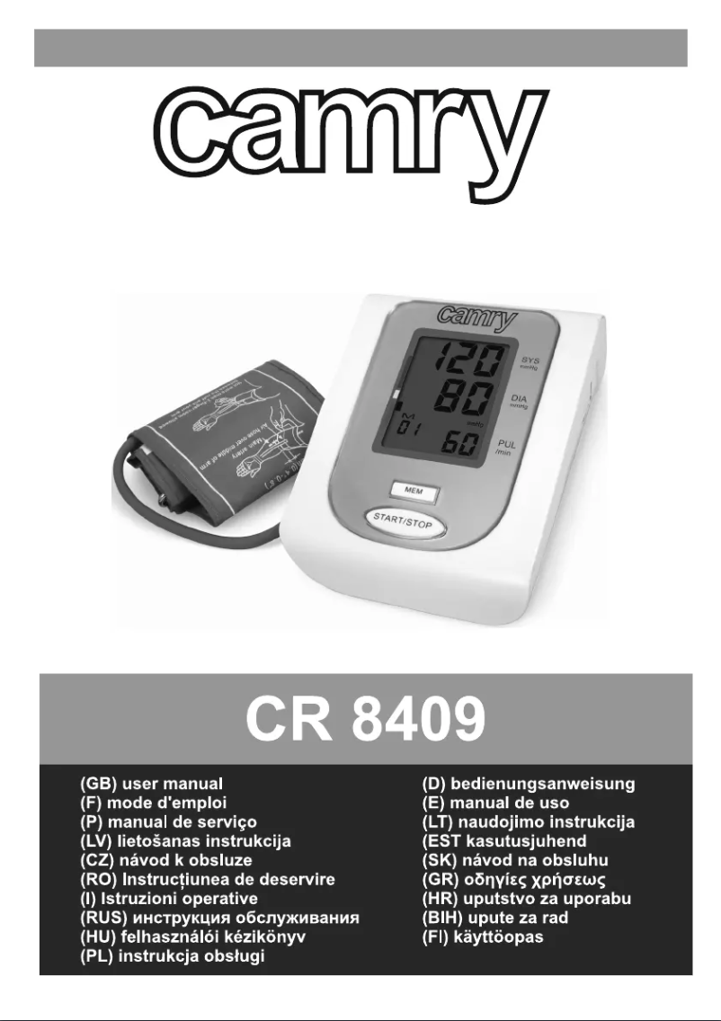 Image de la première page du manuel de l'appareil CR 8409