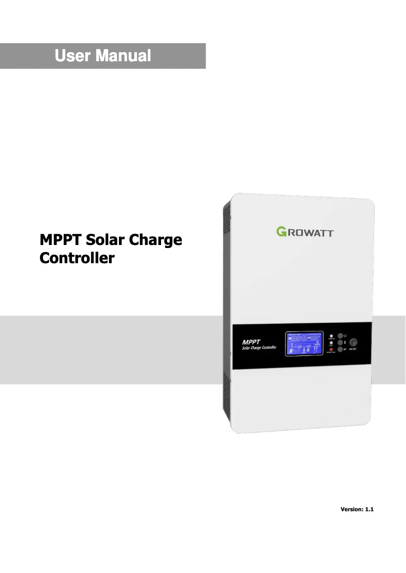 Página 1 del manual Manual de usuario Growatt SC 48120-MPV