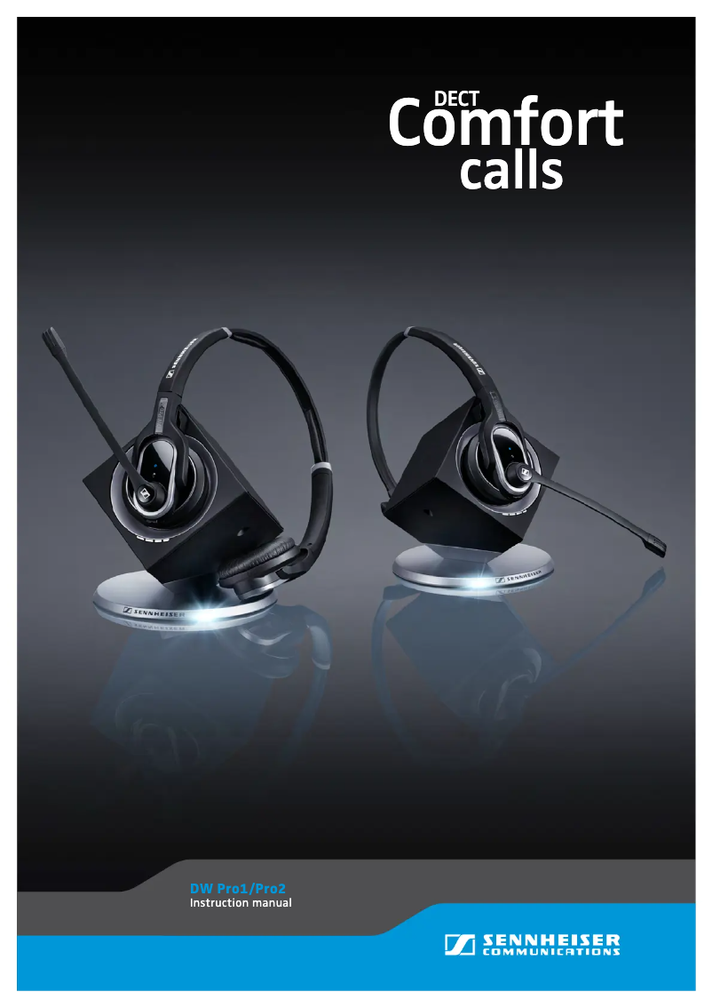 Page 1 de la notice Manuel utilisateur Sennheiser DW Pro 2 ML