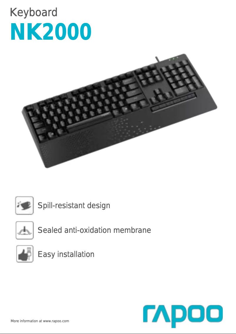 Page n°1 - Manuel utilisateur Rapoo NK2000