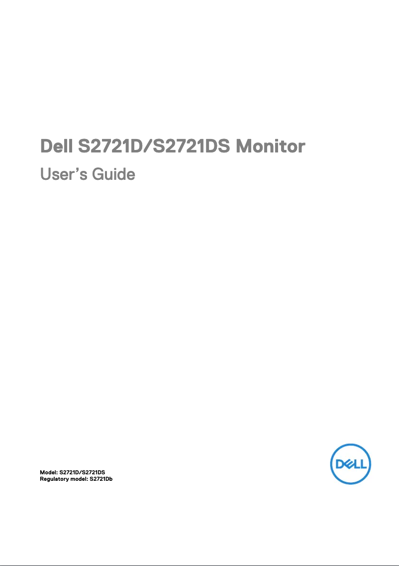 Page n°1 - Manuel utilisateur Dell S Series S2721DS