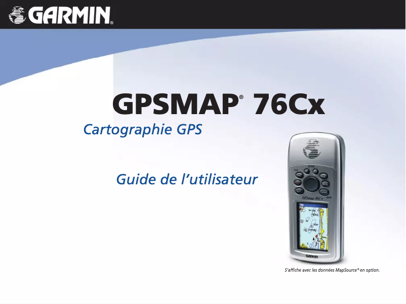 Page n°1 - Manuel utilisateur Garmin GPSMAP 76Cx