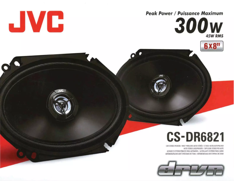 Page n°1 - Manuel utilisateur JVC CS-DR6821