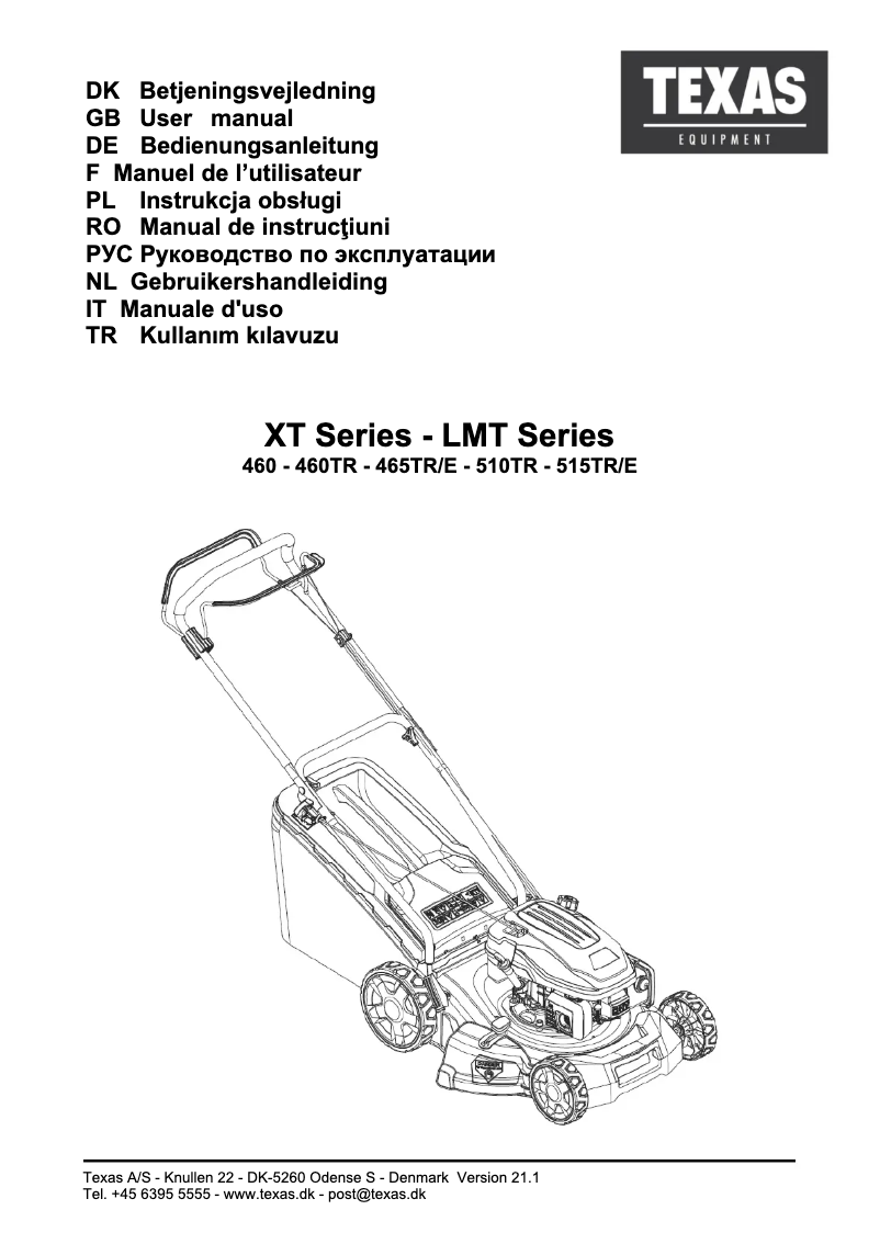 Image de la première page du manuel de l'appareil XT 465TR/E