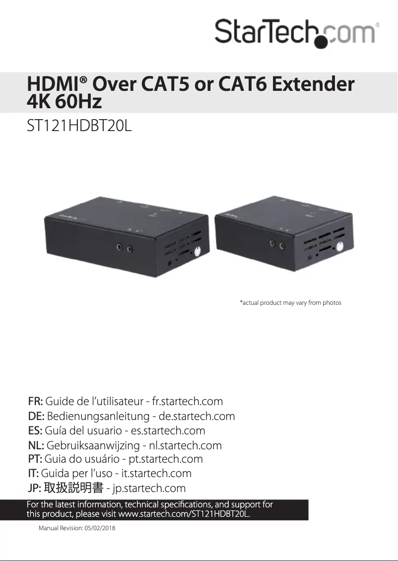 Image de la première page du manuel de l'appareil ST121HDBT20L